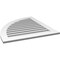 Ekena Millwork Quarter Round Top Left Surface Mount PVC Gable Vent w/ 3-1/2"W x 1"P Standard Frame, 32"W x 36"H GVPQL32X3601SF - alternate 5